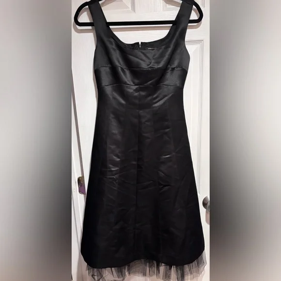 bcbg black silk dress BCBGMaxazria Size 4P Vanessa Black Silk One-Shoulder Dress main image 0